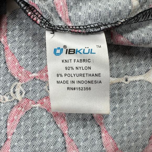 Ibkul Dress Womens XS Black Red Chain Equestrian Short Sleeve Golf Sporty Casual - Picture 4 of 9